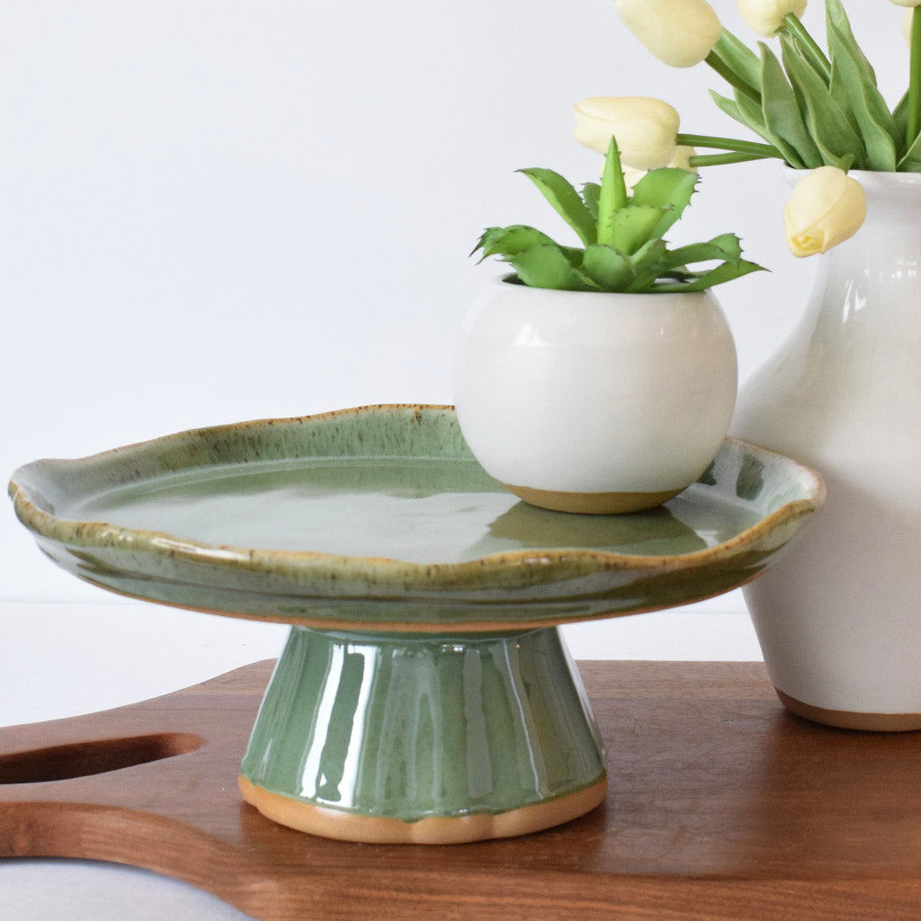 Cake Stand Matcha Leaf Mississippi Made Gifts - Main Image