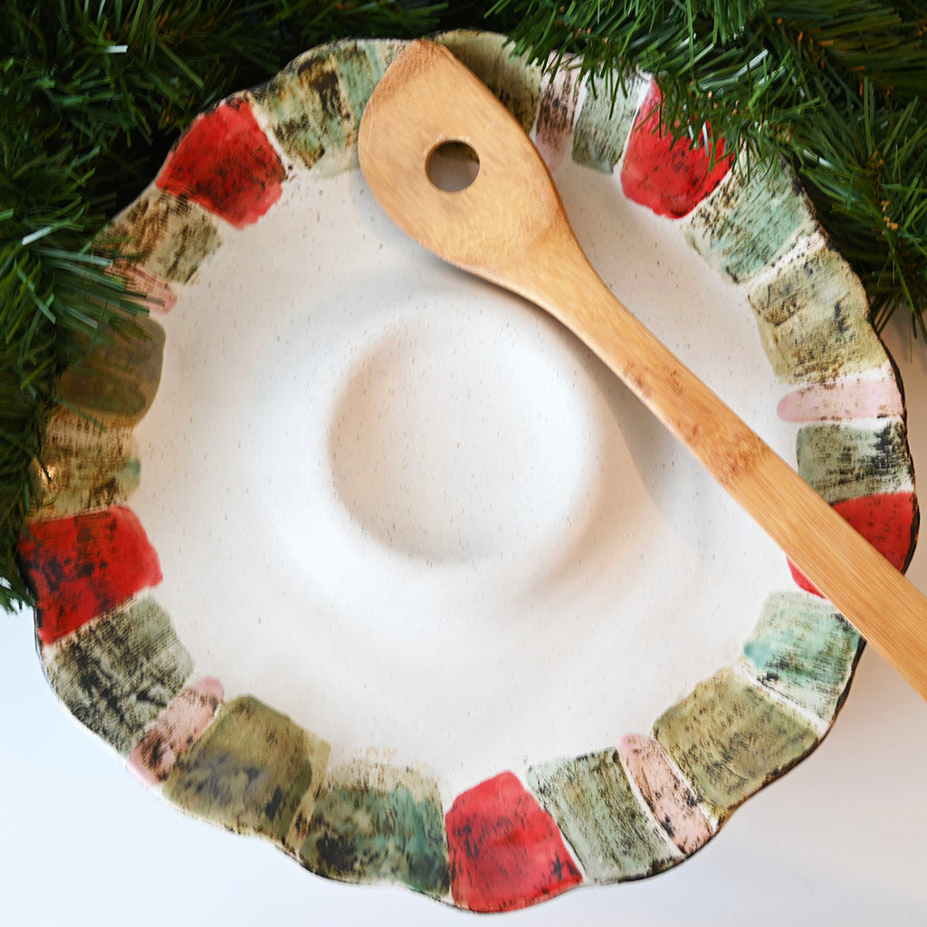 Candy Stripe Appetizer Dish - TheMississippiGiftCompany.com