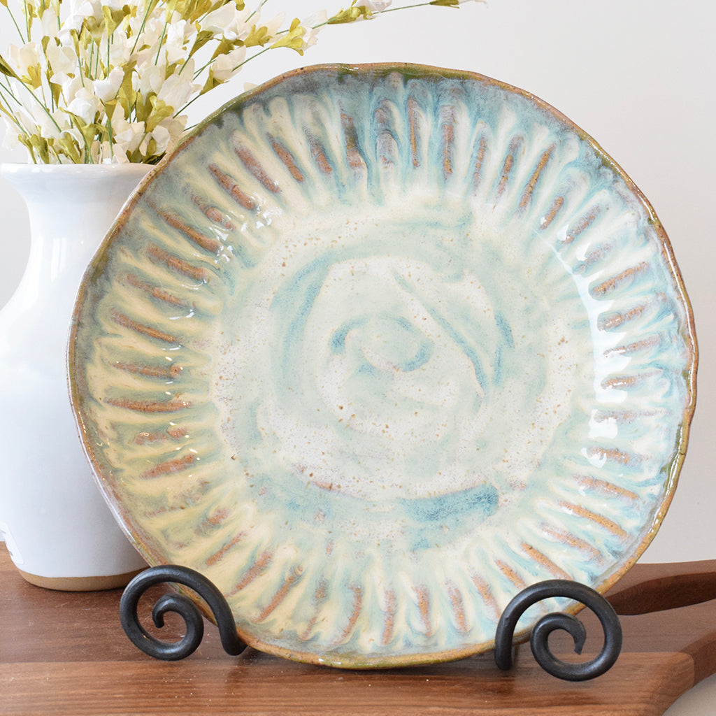 Crimped Serving Bowl-Seaside - TheMississippiGiftCompany.com