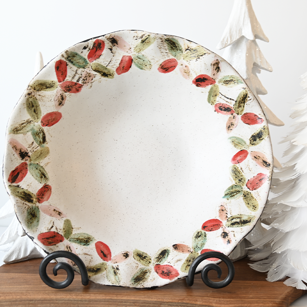 Criss Cross Christmas Bowl - TheMississippiGiftCompany.com