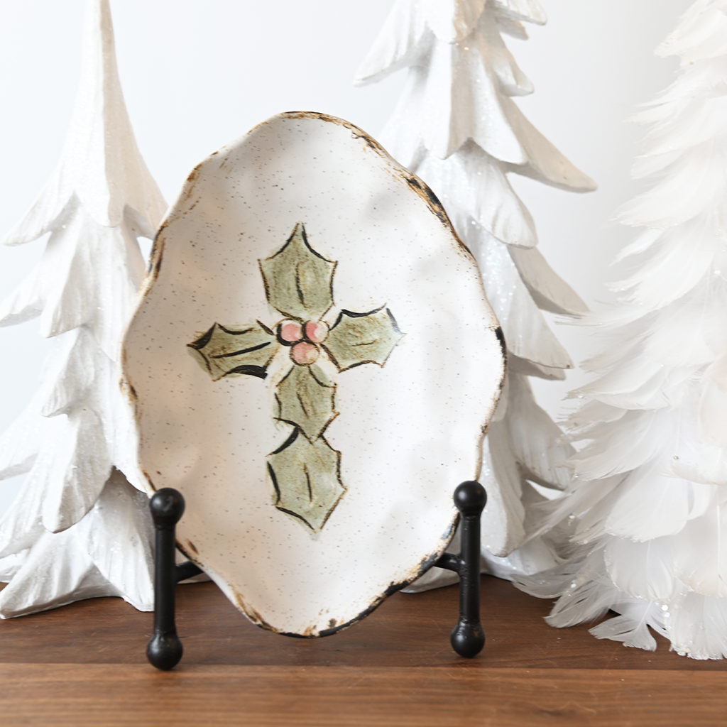 Holly Cross Dish - TheMississippiGiftCompany.com