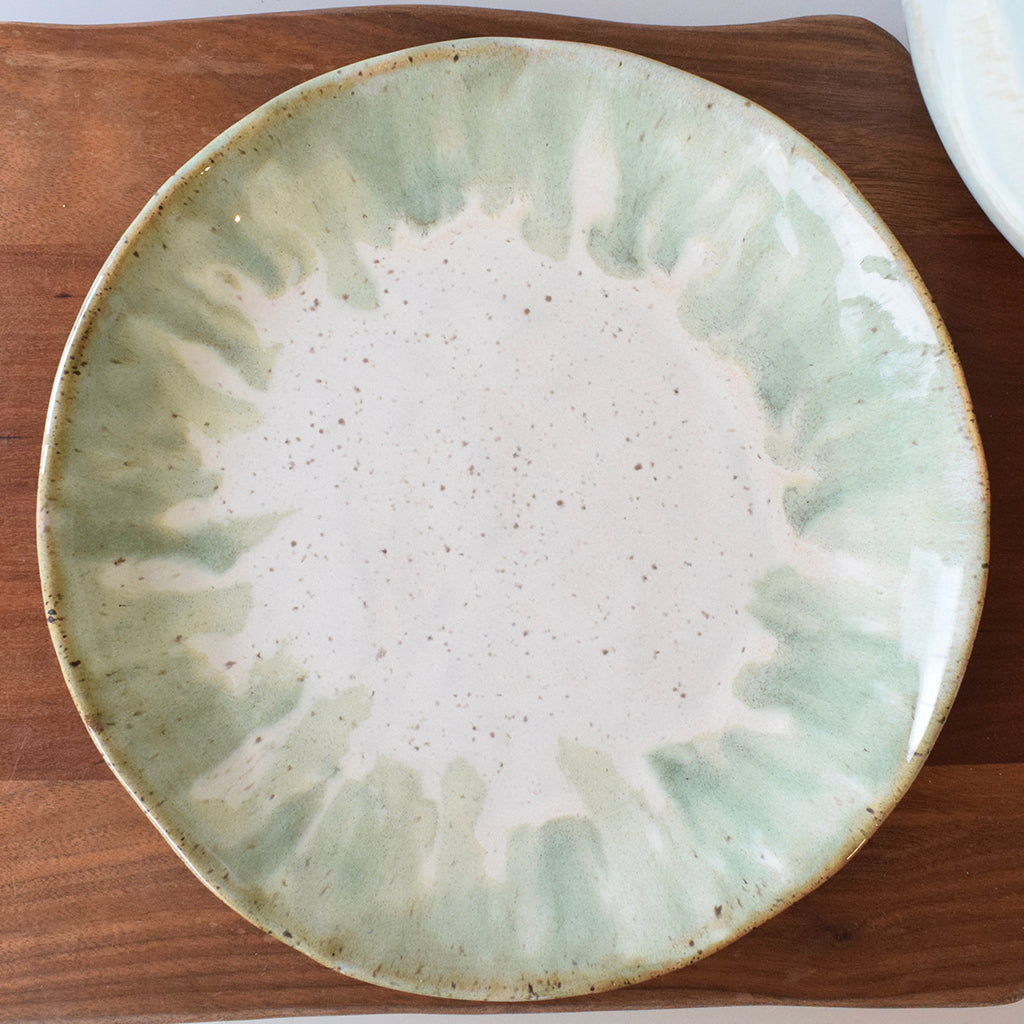 Farmhouse Round Dinner Plate-Matcha - TheMississippiGiftCompany.com