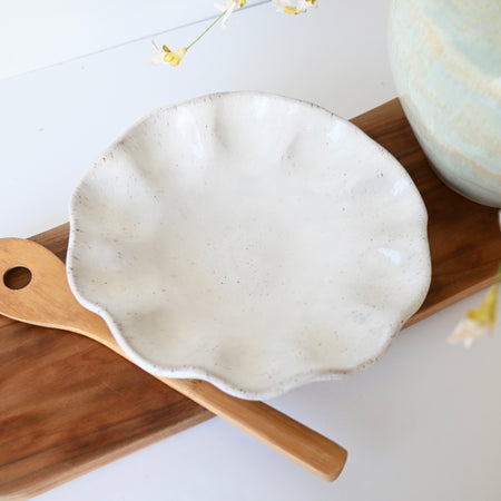Mini Freeform Bowl Eyelet White