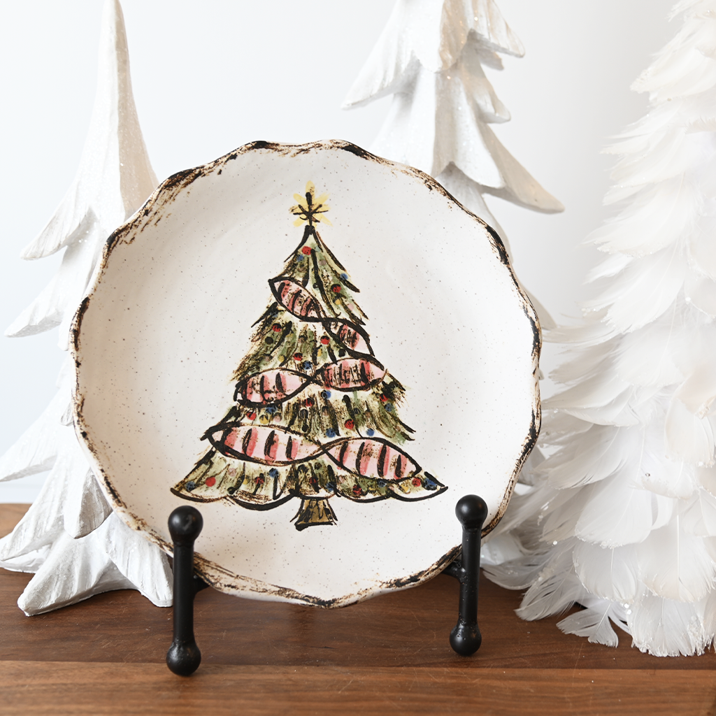 Ribbon Tree Salad Plate - TheMississippiGiftCompany.com