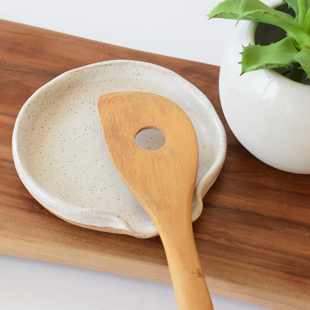 Round Spoon Rest Simply White - TheMississippiGiftCompany.com