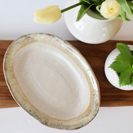 Small Oval Platter Cottonwood
