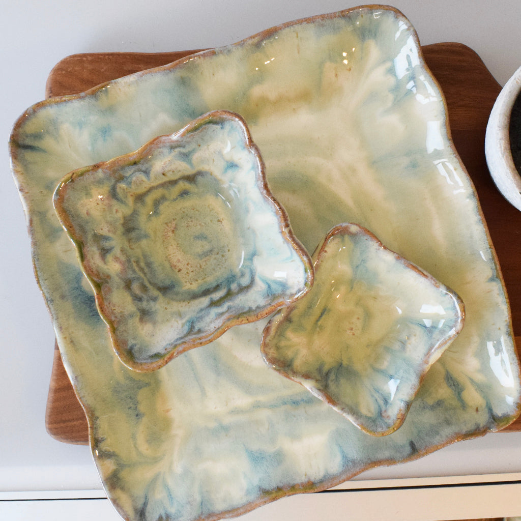 Square Platter Seaside - TheMississippiGiftCompany.com
