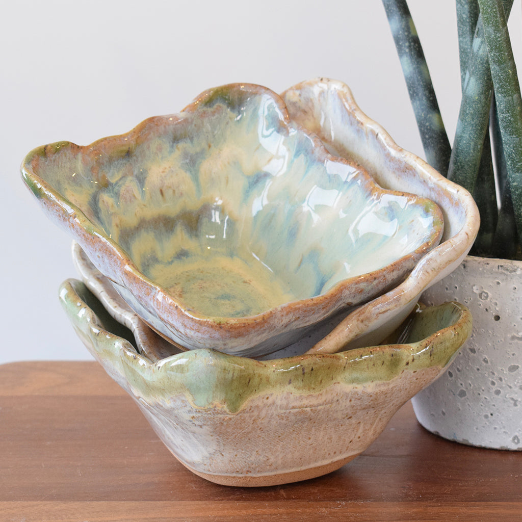 Square Snack Bowl-Seaside - TheMississippiGiftCompany.com