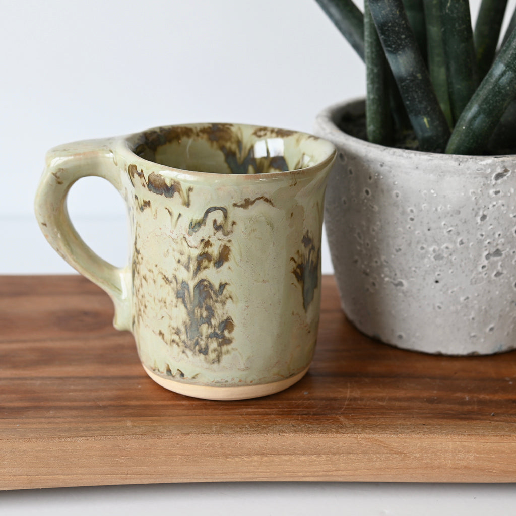 Good Earth Pottery Barrel Mug Celery