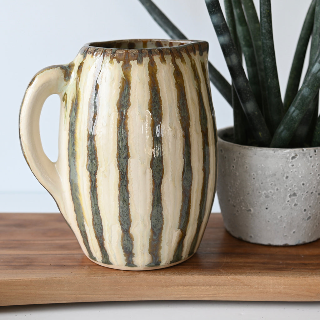 Good Earth Pottery Pitcher Sparrow