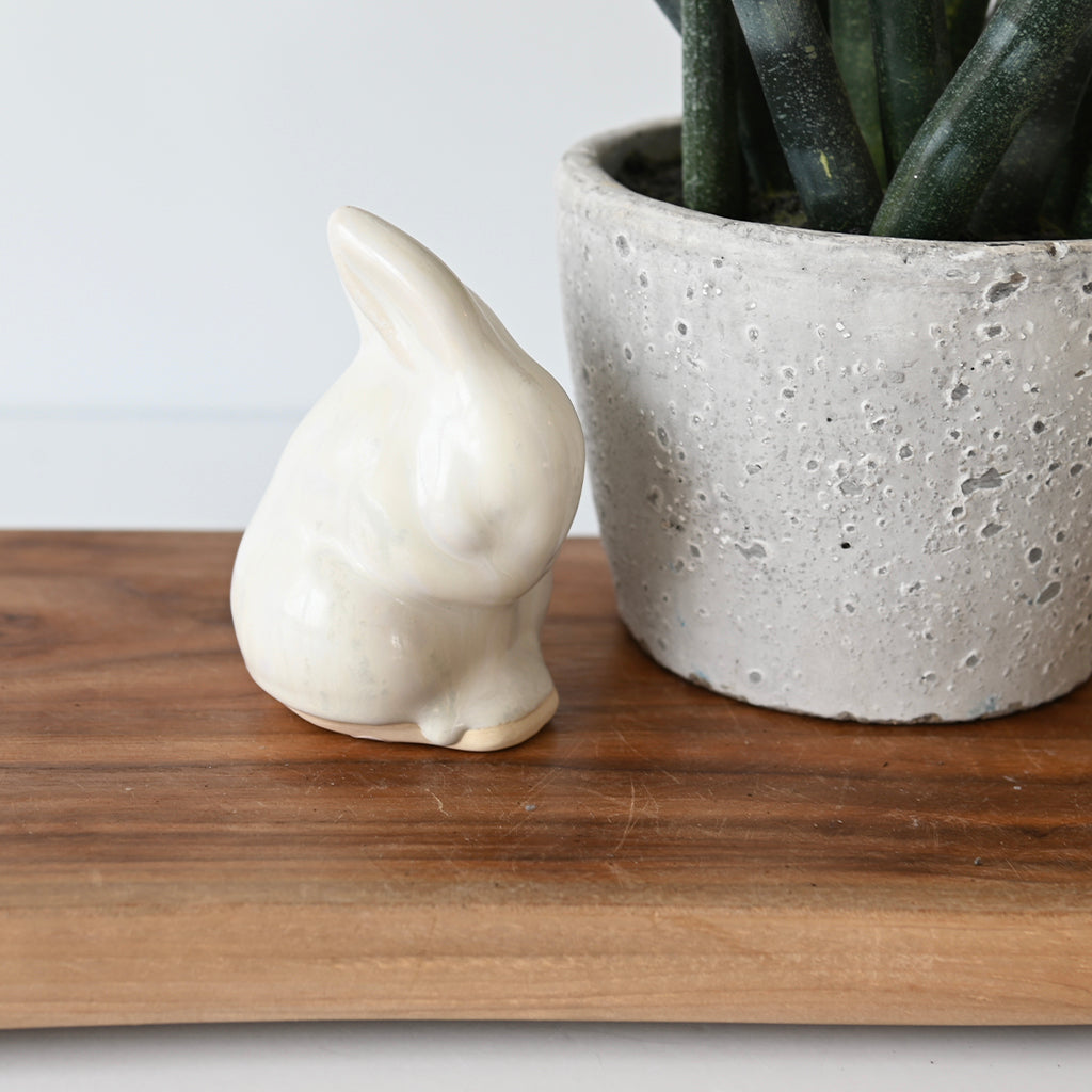 Good Earth Pottery Praying Bunny Moonstone