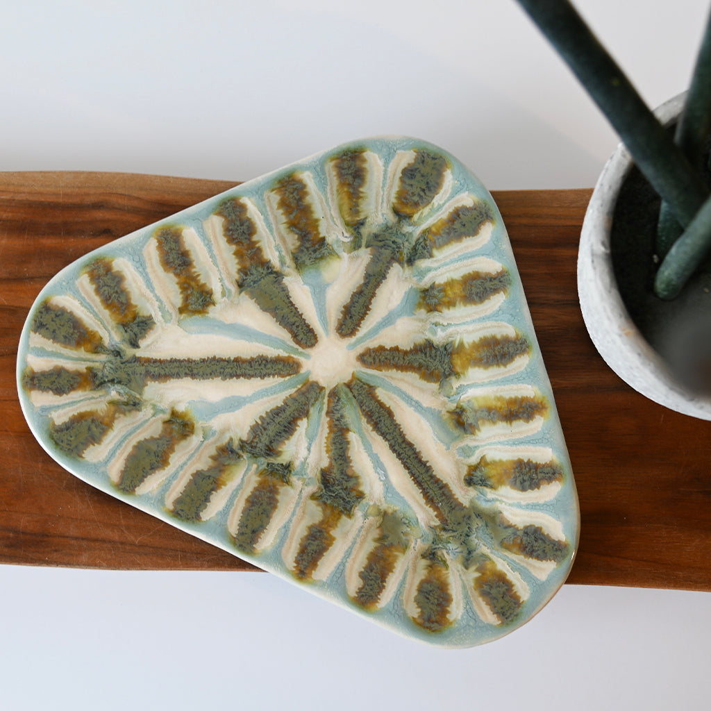 Small Triangle Plate Teal