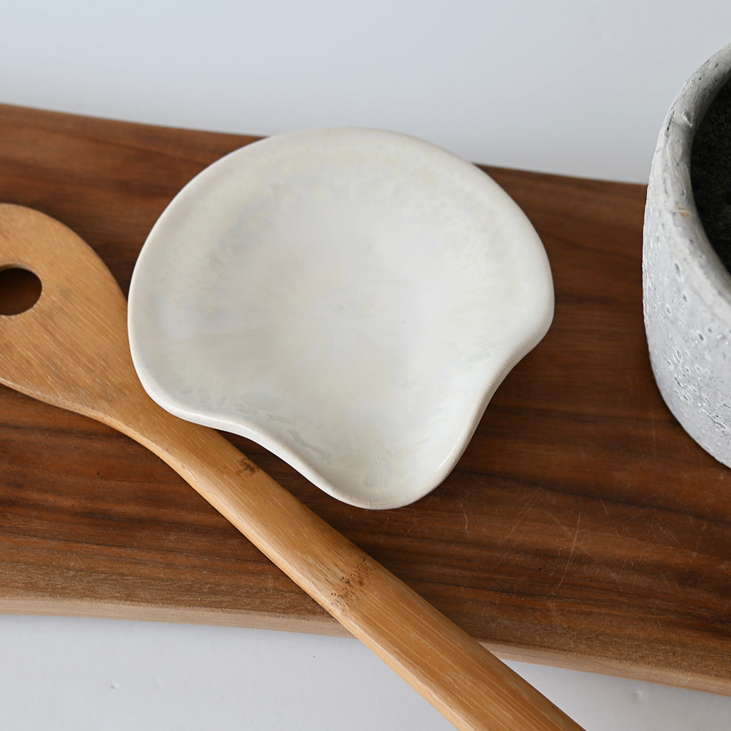 Good Earth Pottery Spoon Rest Moonstone