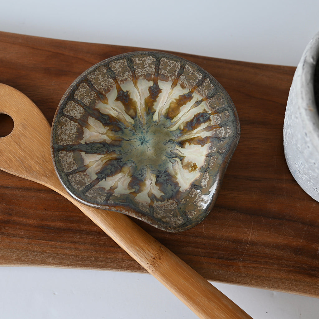 Good Earth Pottery Spoon Rest Sparrow