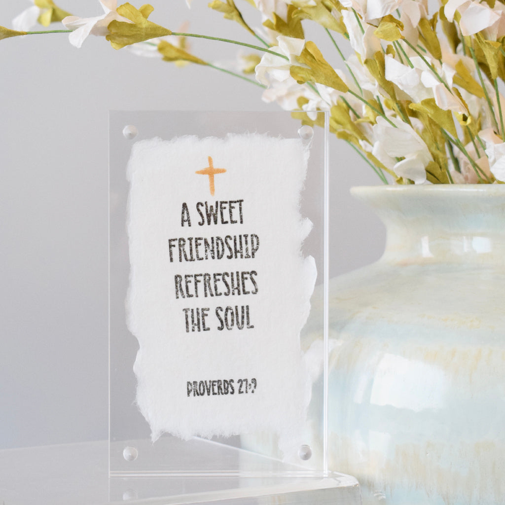 Proverbs 27:9 Acrylic Block - TheMississippiGiftCompany.com
