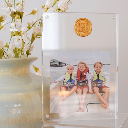 Wax Seal Initial Acrylic Frame