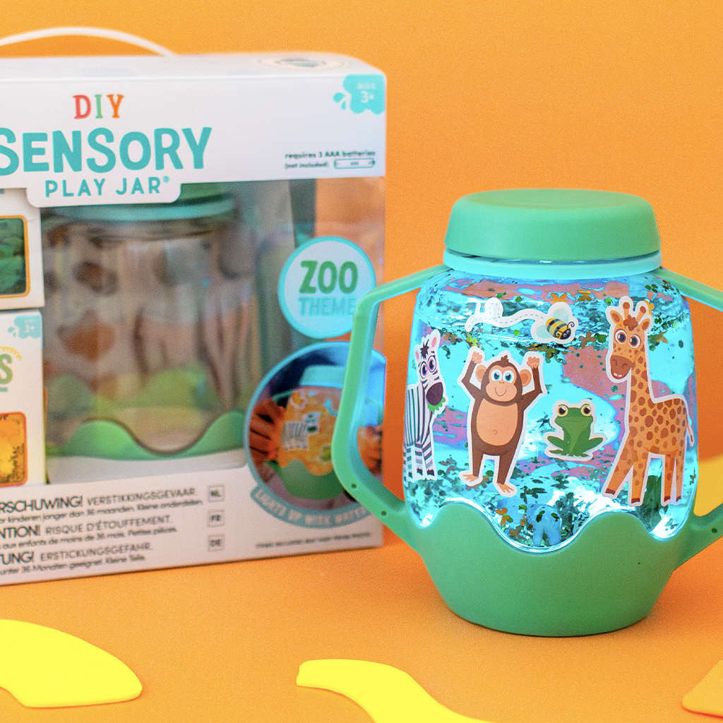 Glo Sensory Play Jar Set - Zoo - TheMississippiGiftCompany.com