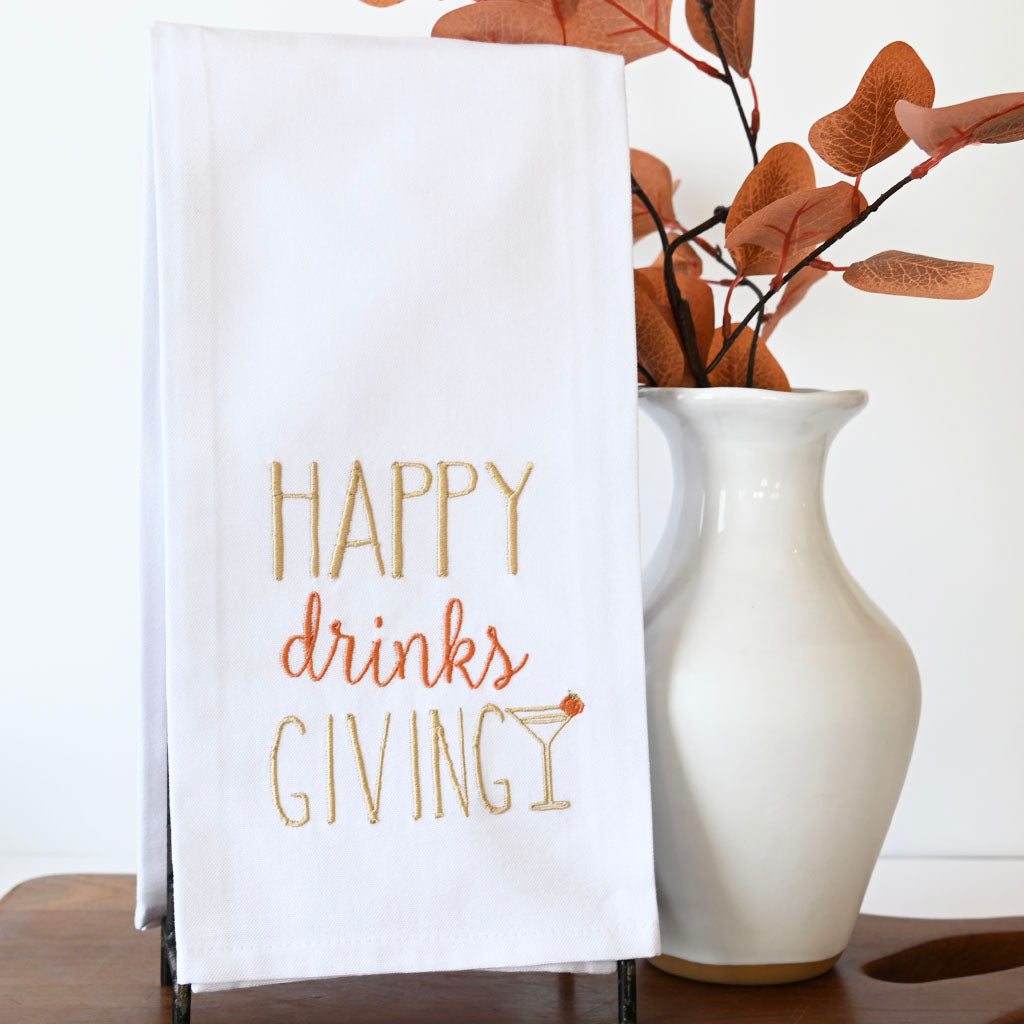 Happy Drinksgiving Hand Towel - TheMississippiGiftCompany.com