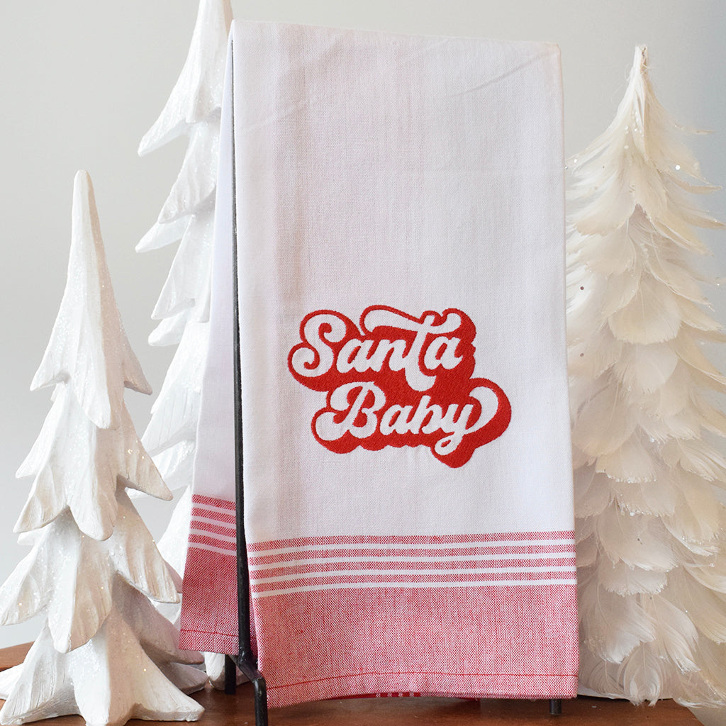 Santa Baby Kitchen Towel - TheMississippiGiftCompany.com