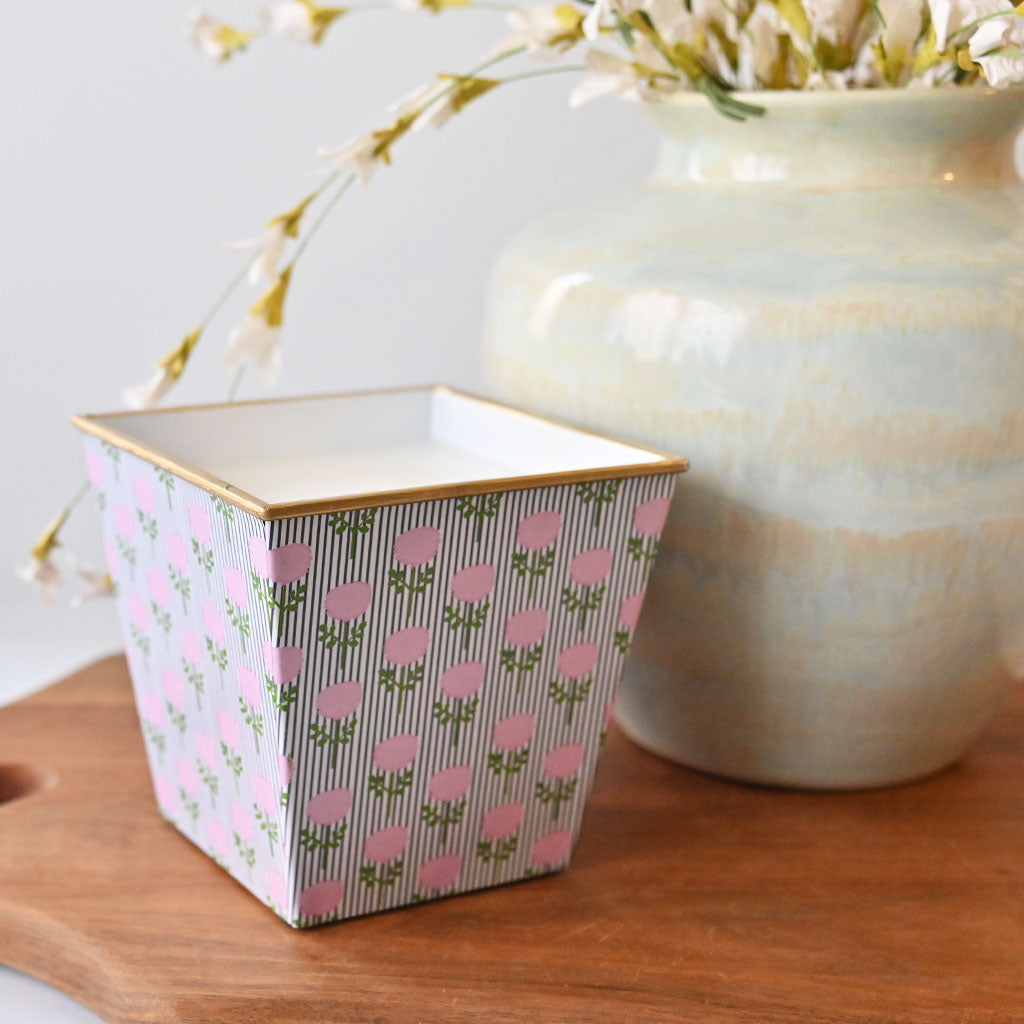 plant pot candles Laura Park Marigold Stripe Candle