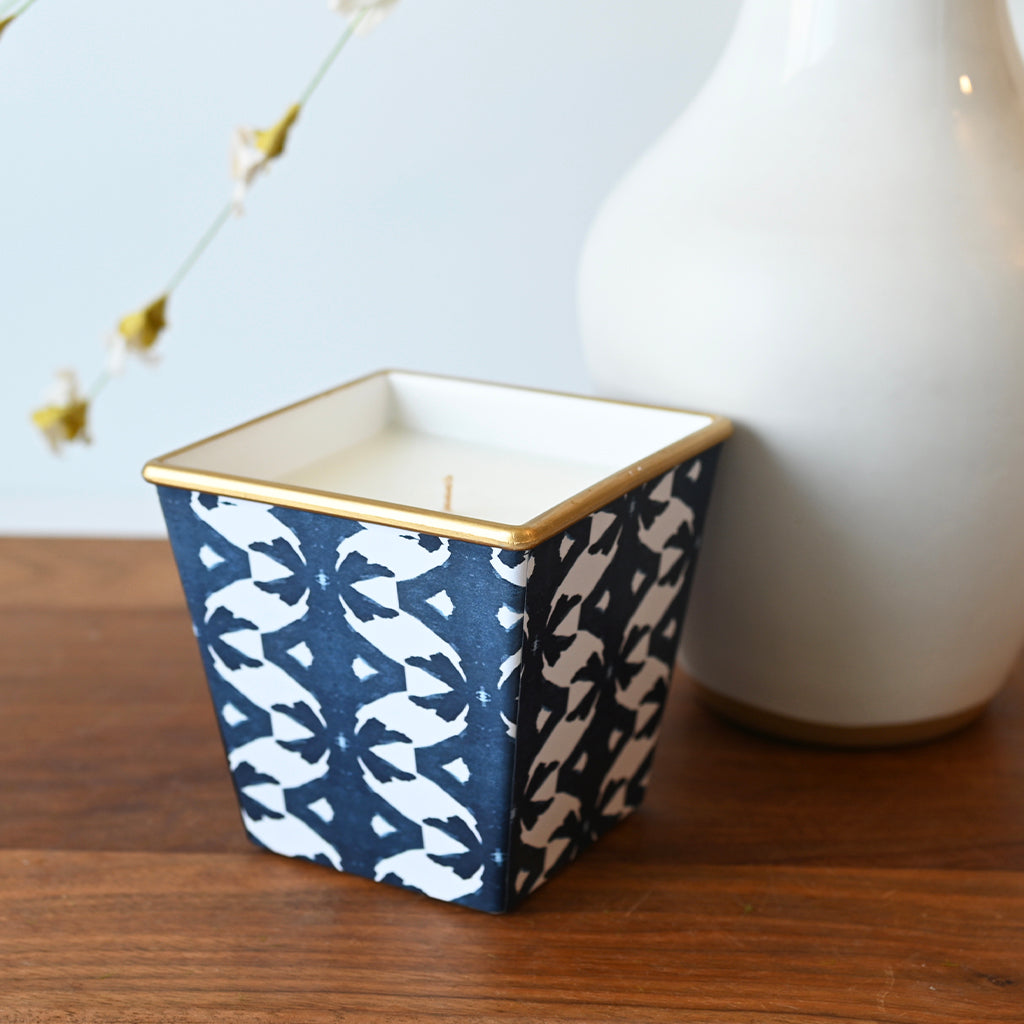 Mini Laura Park Palm Patterned Candle - TheMississippiGiftCompany.com