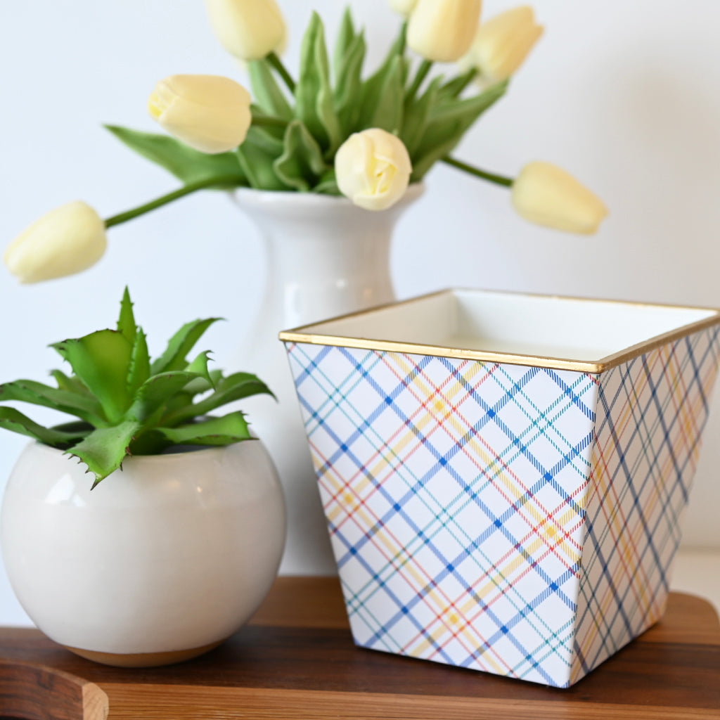 Summer Plaid Patterned Candle - TheMississippiGiftCompany.com