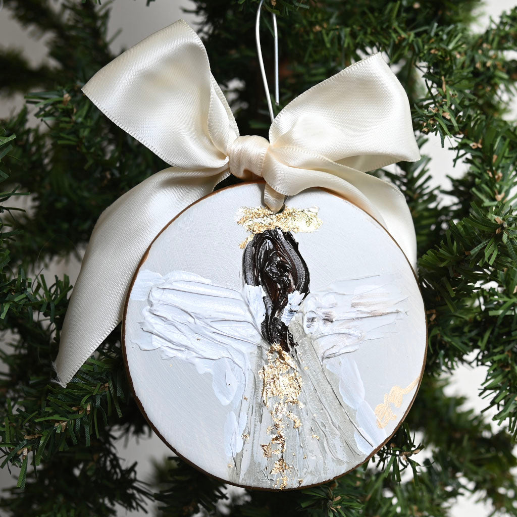 Haley Farris Psalm 91 Angel Ornament Ivory - TheMississippiGiftCompany.com