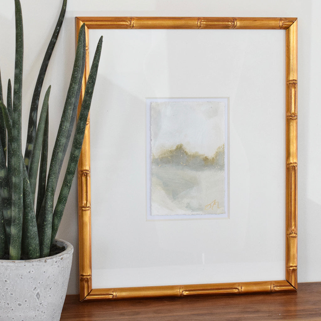 Haley Farris 11x14 Waterscape with Bamboo Frame - TheMississippiGiftCompany.com