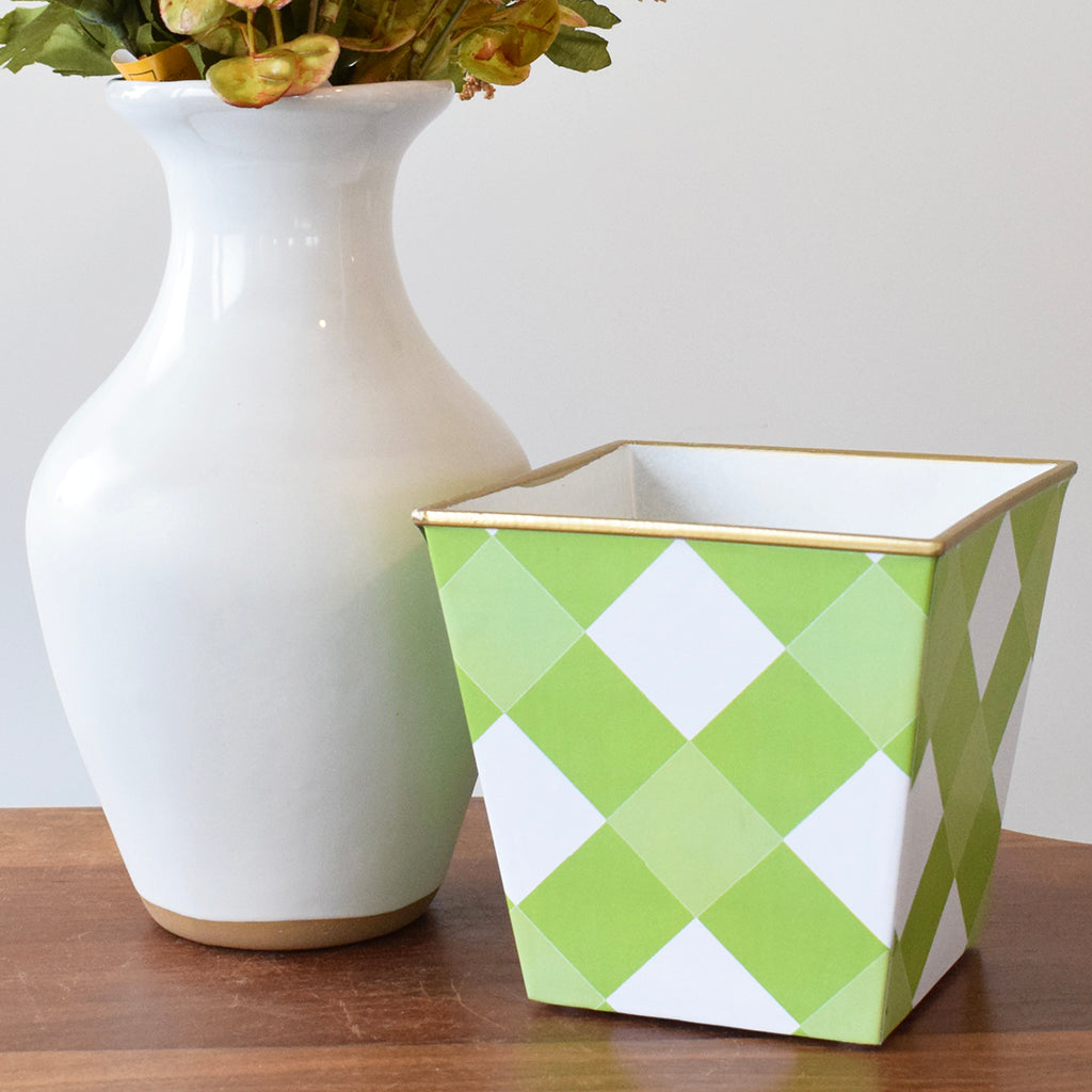 Green Buffalo Check Patterned Candle - TheMississippiGiftCompany.com