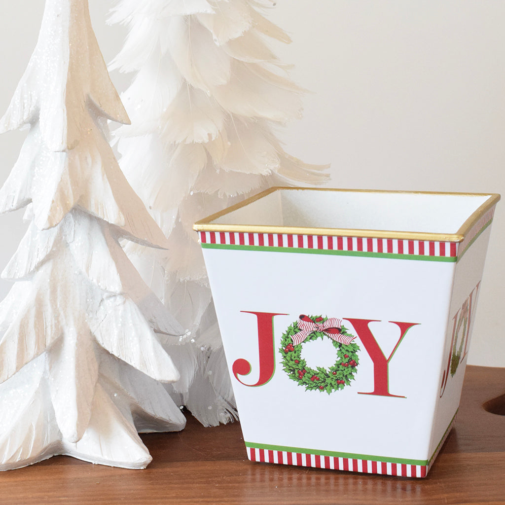 Joy Wreath Patterned Candle - TheMississippiGiftCompany.com