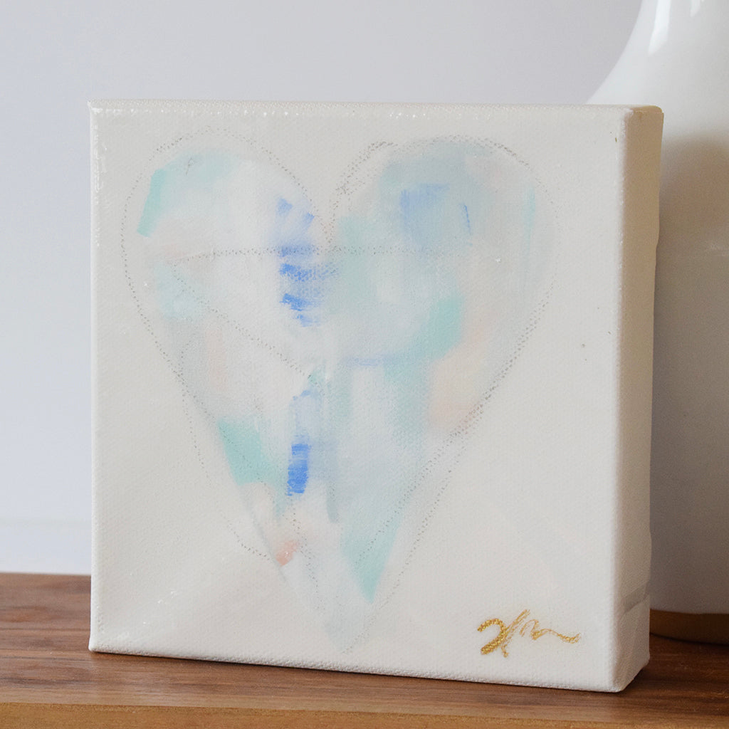 Haley Farris Pastel Blue Heart Large - TheMississippiGiftCompany.com