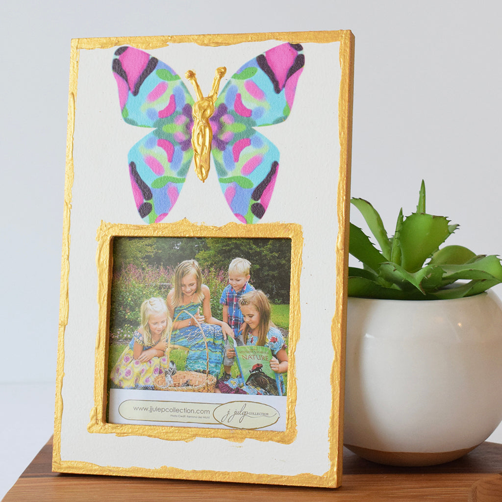 4"x4" Frame with Butterfly - TheMississippiGiftCompany.com