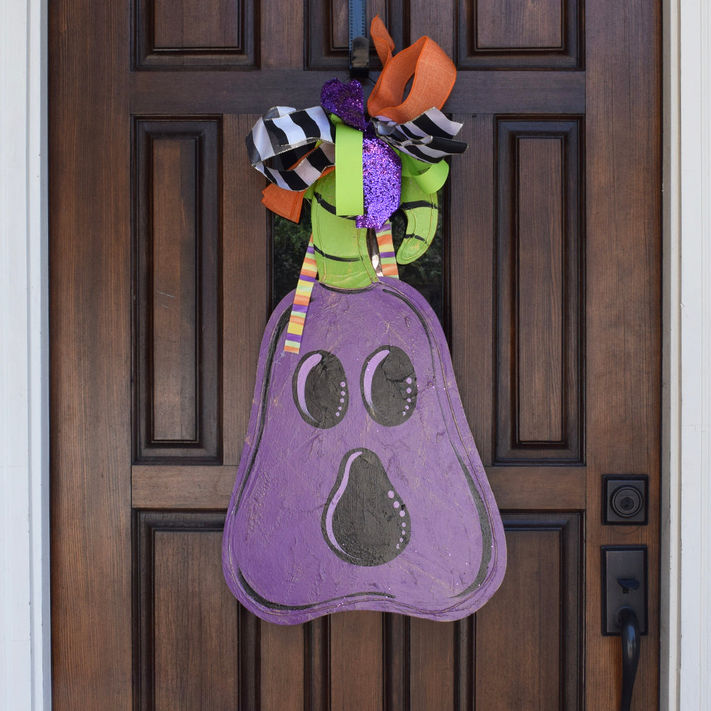 Funky Pumpkin Door Hanger - TheMississippiGiftCompany.com