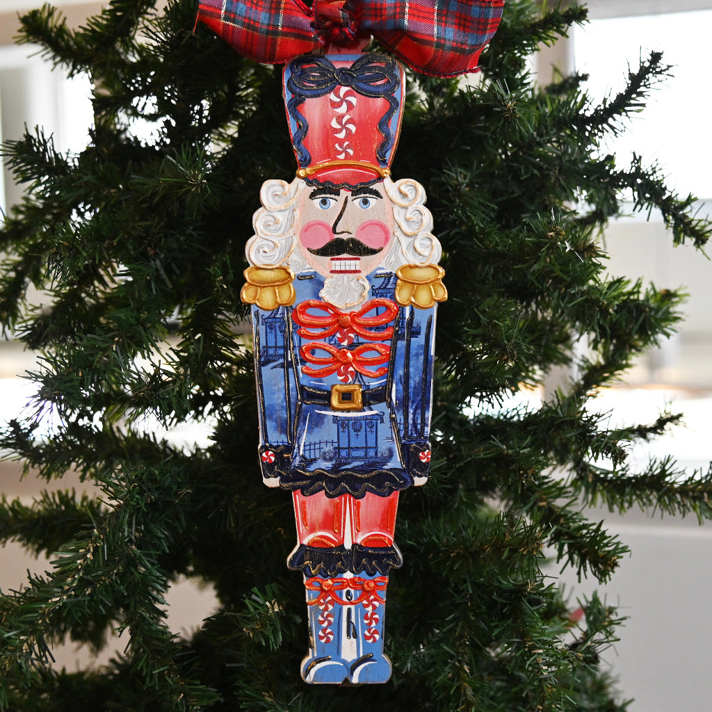Ole Miss Nutcracker Wooden Ornament - TheMississippiGiftCompany.com