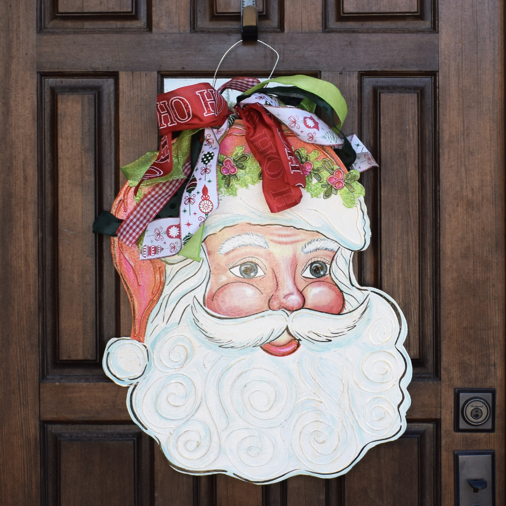 Santa Door Hanger - TheMississippiGiftCompany.com