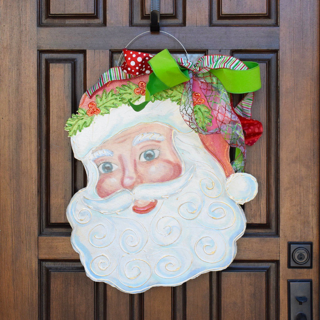 Santa Face Door Hanger - TheMississippiGiftCompany.com
