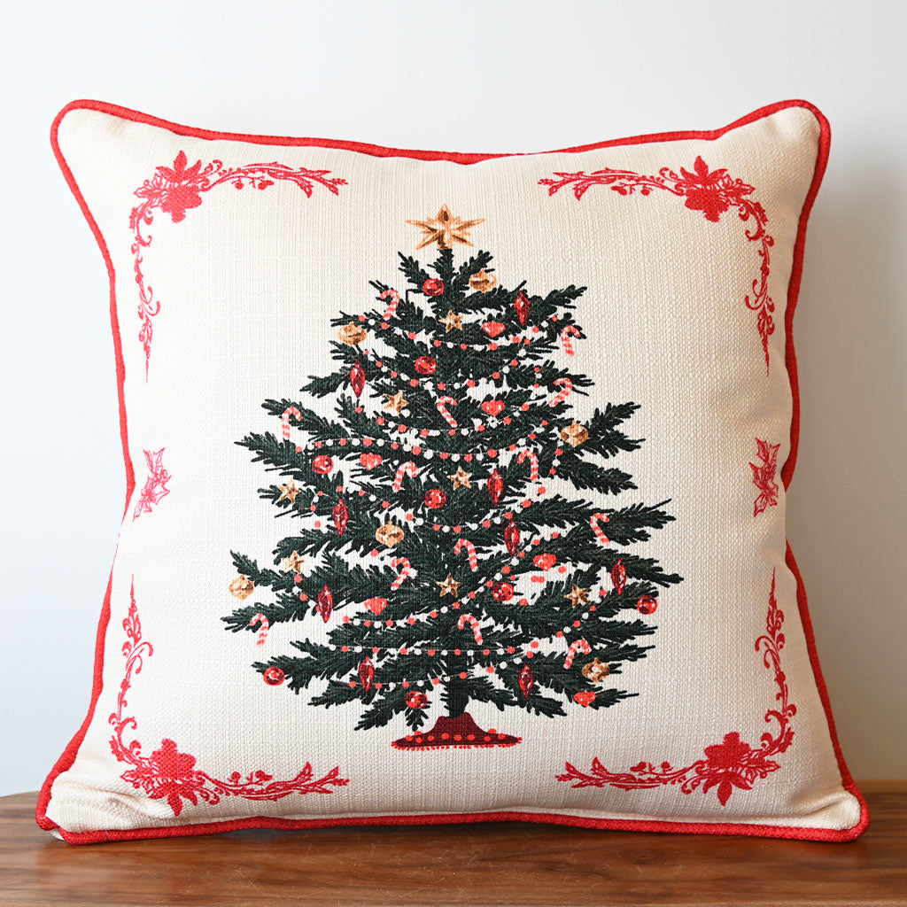 Little Birdie Pillow Christmas Tree Square Pillow - TheMississippiGiftCompany.com