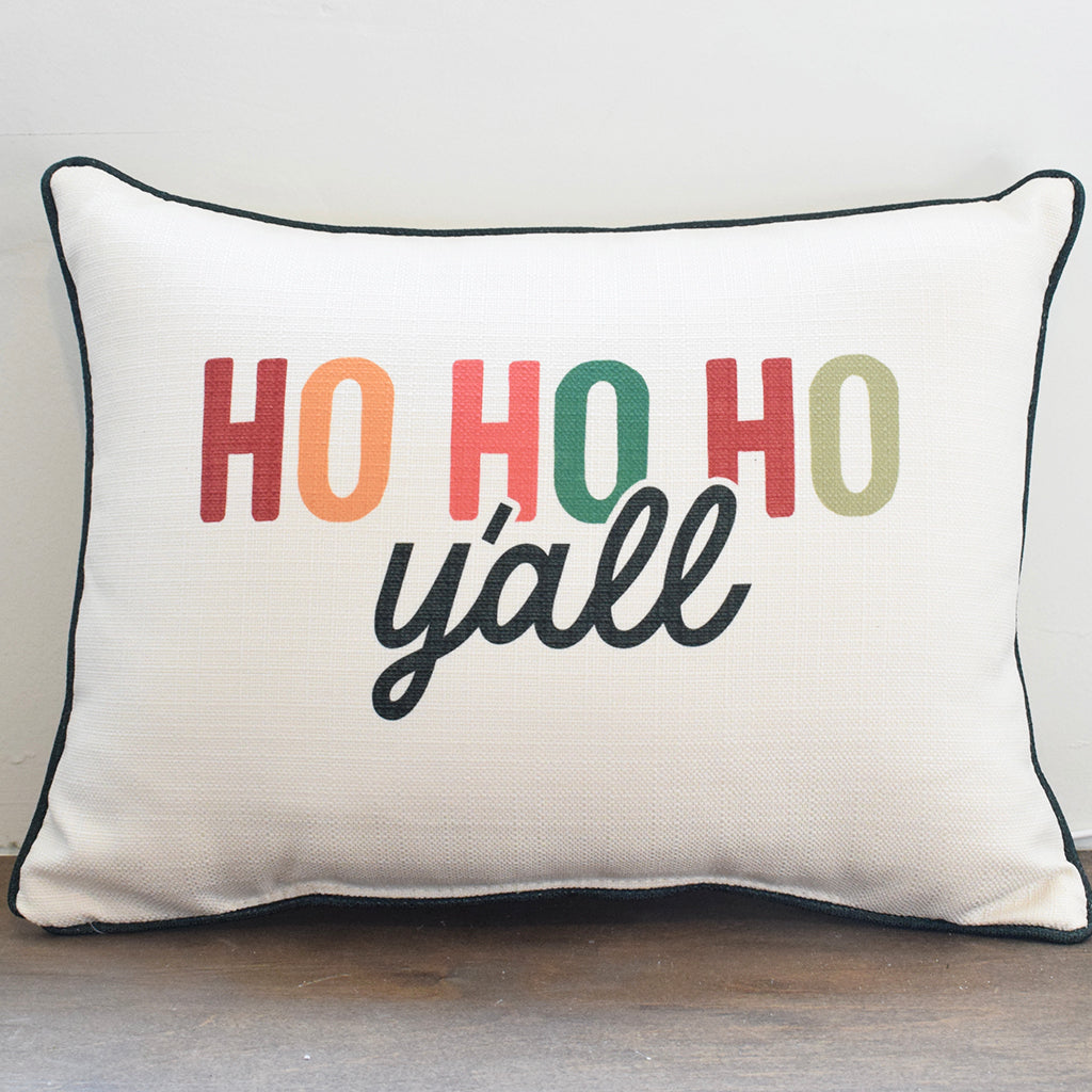 Ho Ho Ho Y'all Rectangle Pillow - TheMississippiGiftCompany.com