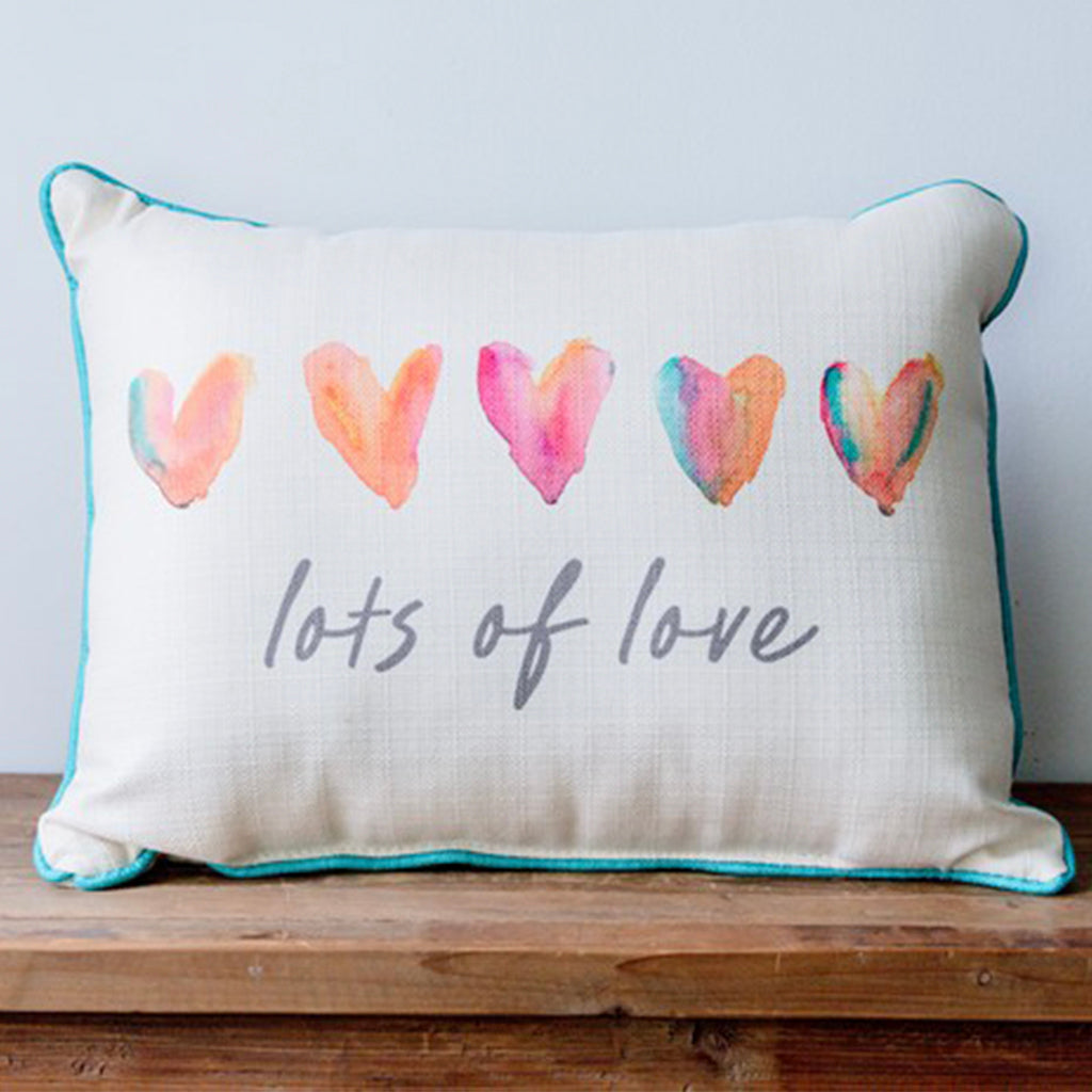Lots of Love Rectangle Pillow - TheMississippiGiftCompany.com