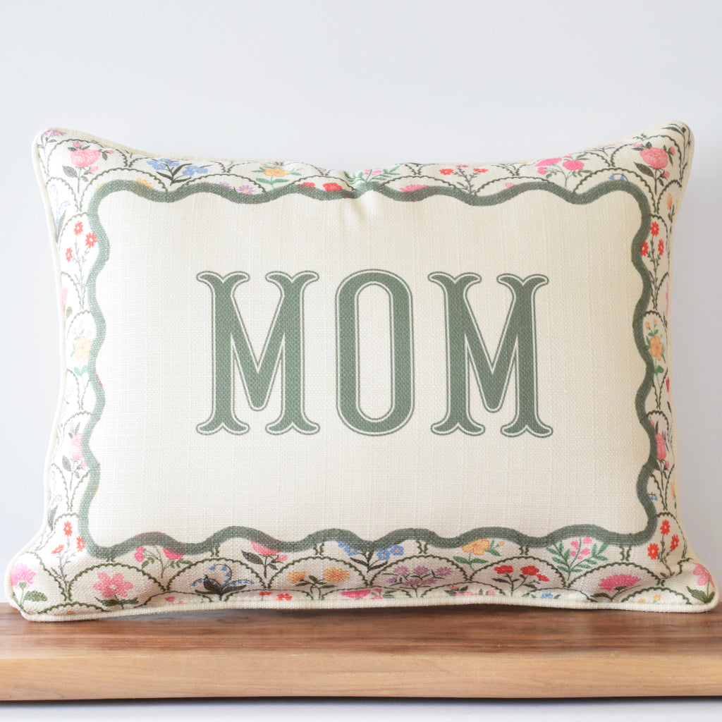 Mom Wildflower Rectangle Pillow - TheMississippiGiftCompany.com