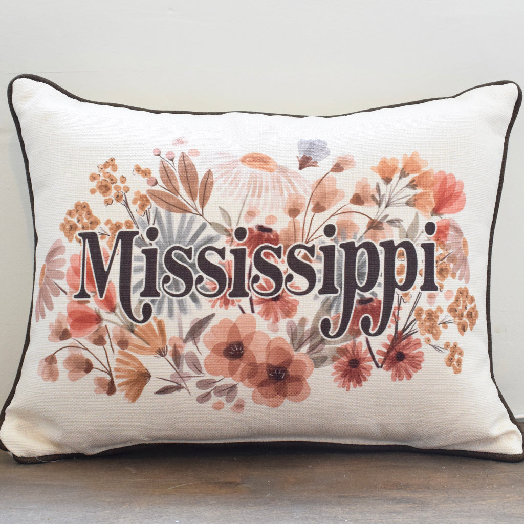 Mississippi Fall Rectangle Pillow - TheMississippiGiftCompany.com