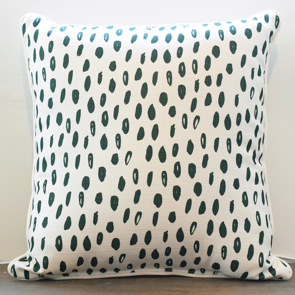 Oversized Green Dot Square Pillow - TheMississippiGiftCompany.com