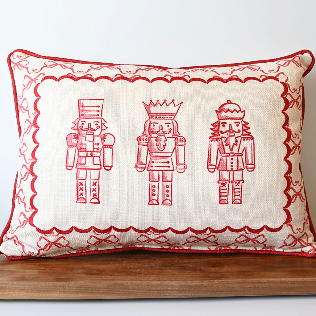 Little Bridie Pillow Red Nutcrackers Rectangle Pillow - TheMississippiGiftCompany.com