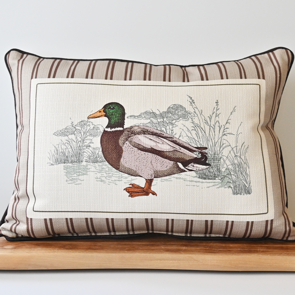 Sitting Mallard Rectangle Pillow
