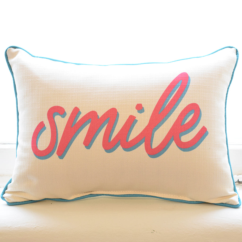 Smile Color Drop Rectangle Pillow - TheMississippiGiftCompany.com