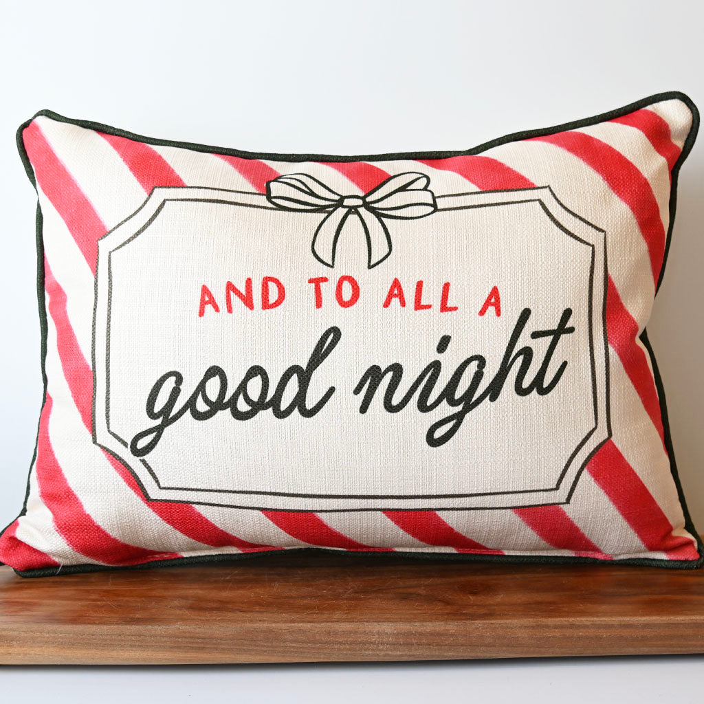 Little Birdie Pillow To All A Goodnight Rectangle Pillow - TheMississippiGiftCompany.com