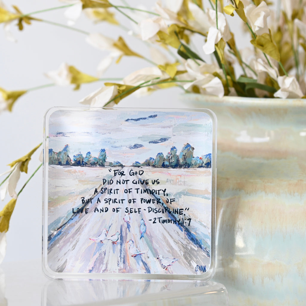 2 Timothy 1:7 Acrylic Block - TheMississippiGiftCompany.com