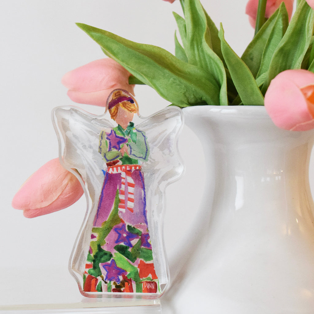 Bitty Angel of Peace Acrylic Block - TheMississippiGiftCompany.com