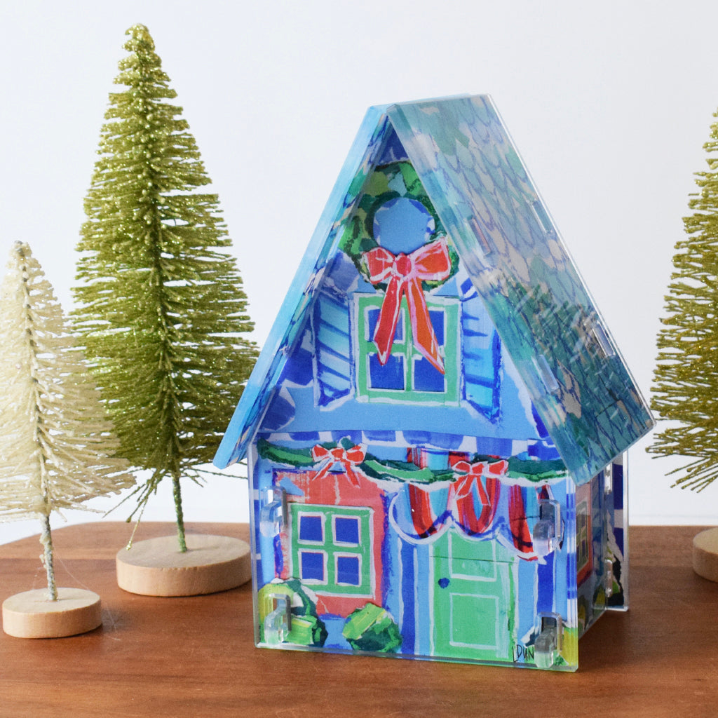 Acrylic Christmas Village House - TheMississippiGiftCompany.com