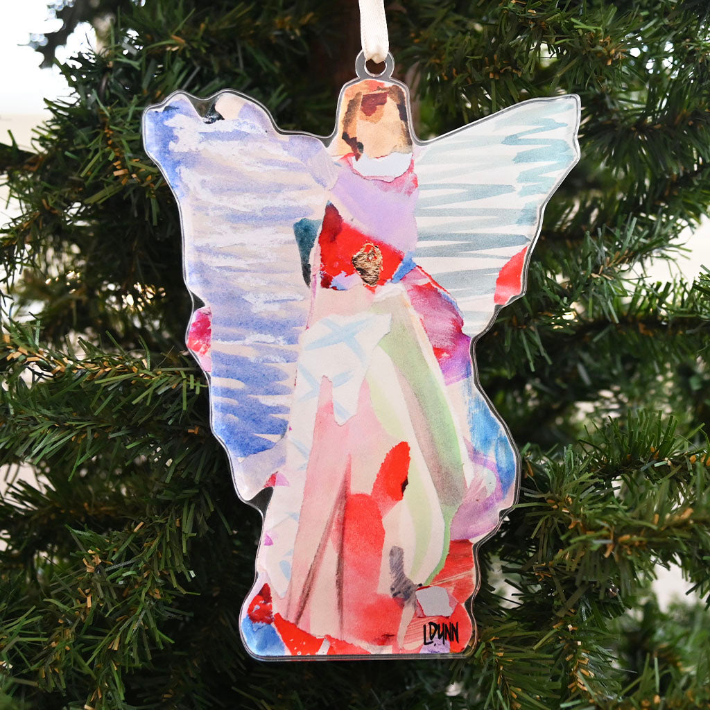 Angel Acrylic Ornament Violet - TheMississippiGiftCompany.com